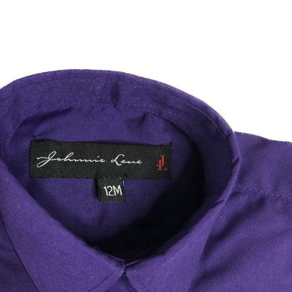 Johnnie Lene Boys Dress Shirt Long Sleeve Button Down Size 12 M - Picture 4 of 8